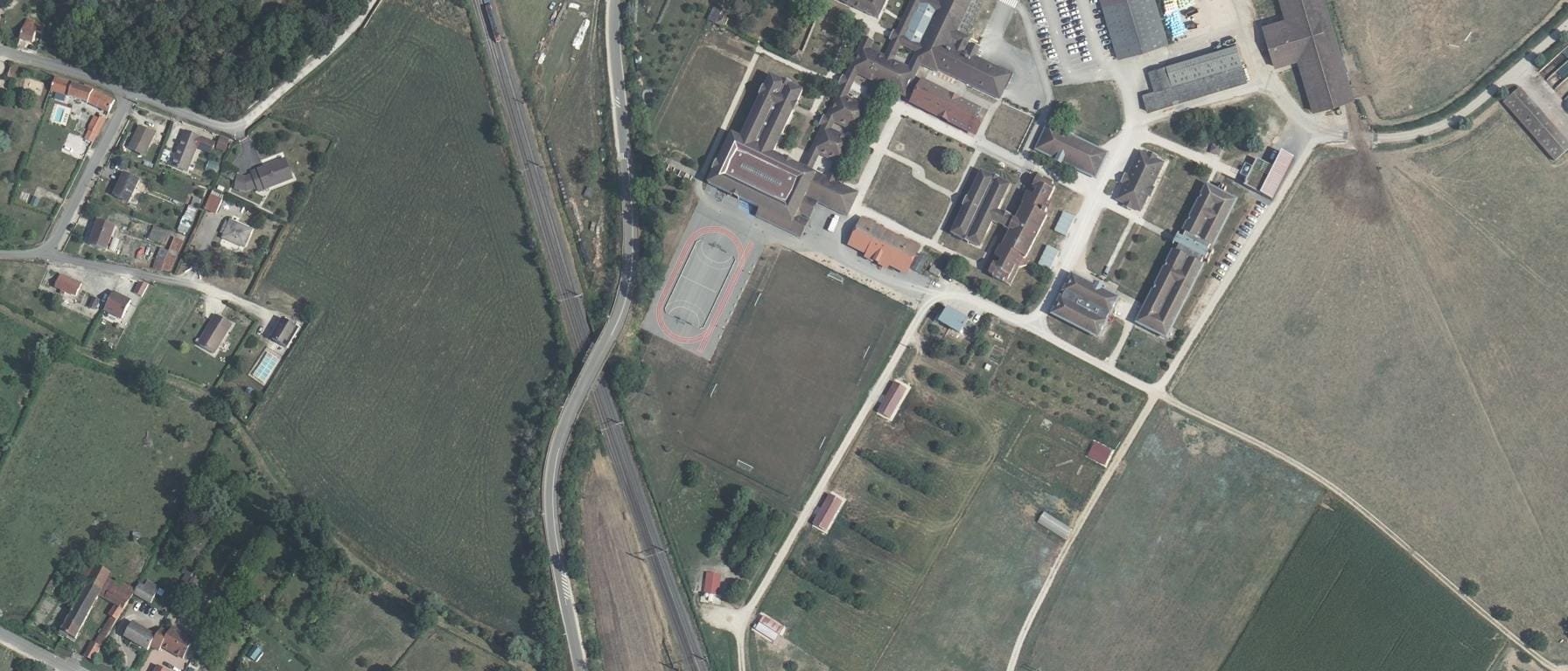 Vue aérienne de Lycée agricole Fontaines
