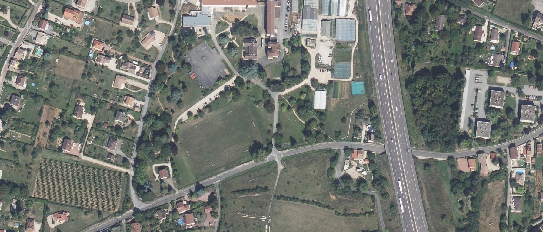 Vue aérienne de Lycée professionnel agricole de l'horticulture et du paysage