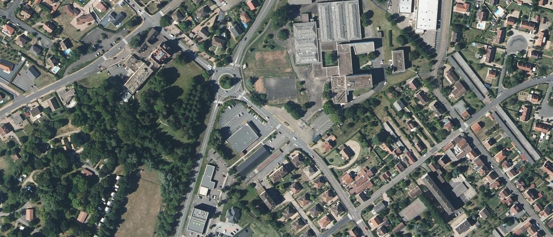 Vue aérienne de IFSI CH Paray Le Monial