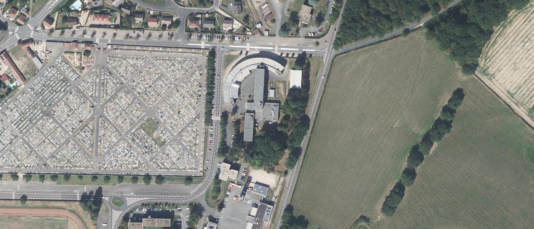Vue aérienne de IFSI CH Montceau Les Mines