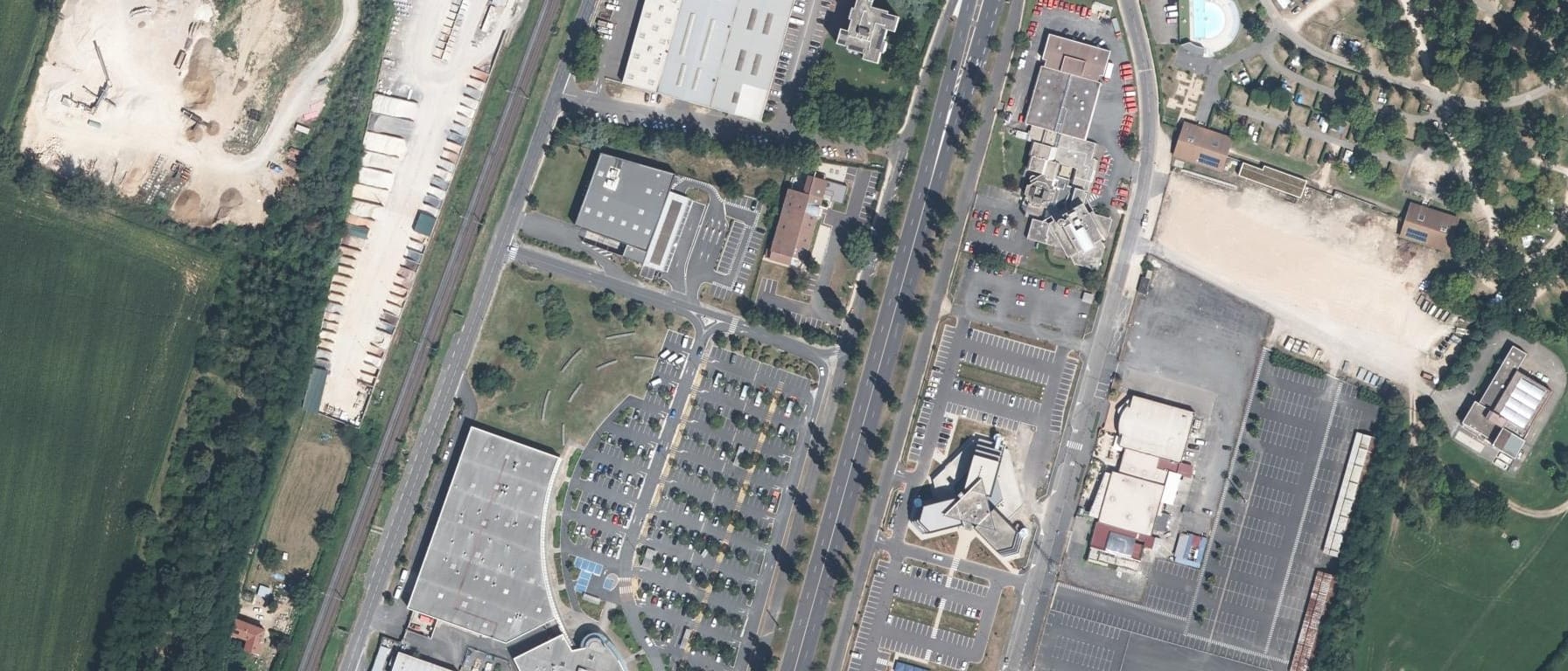 Vue aérienne de ESMP Ecole Supérieure (Sancé - 71)