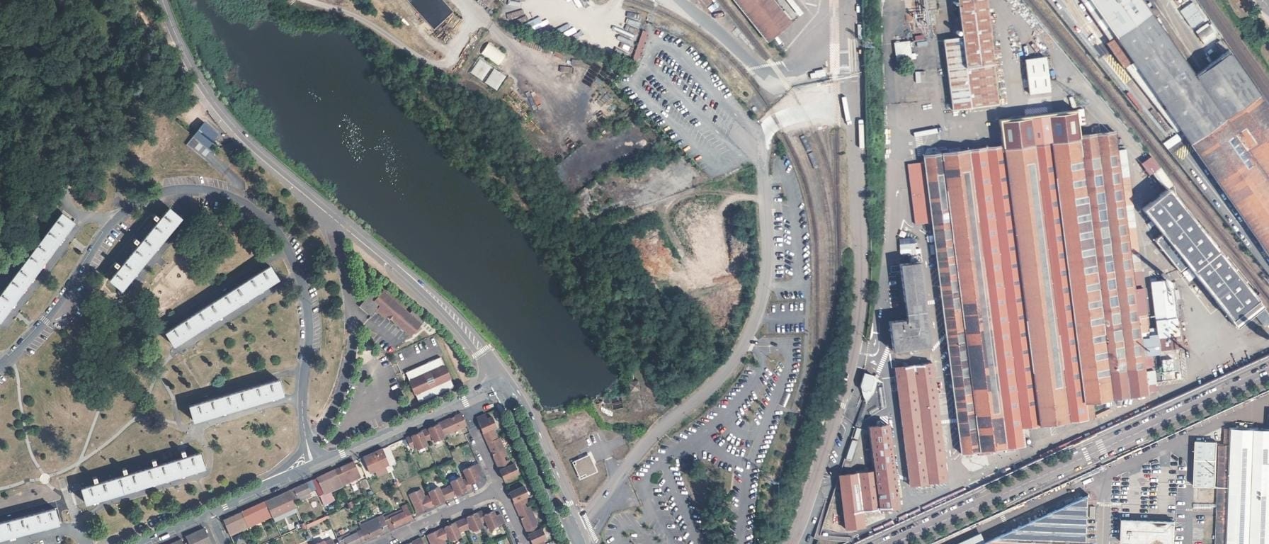Vue aérienne de Pôle formation UIMM bourgogne 21 71 site du Creusot