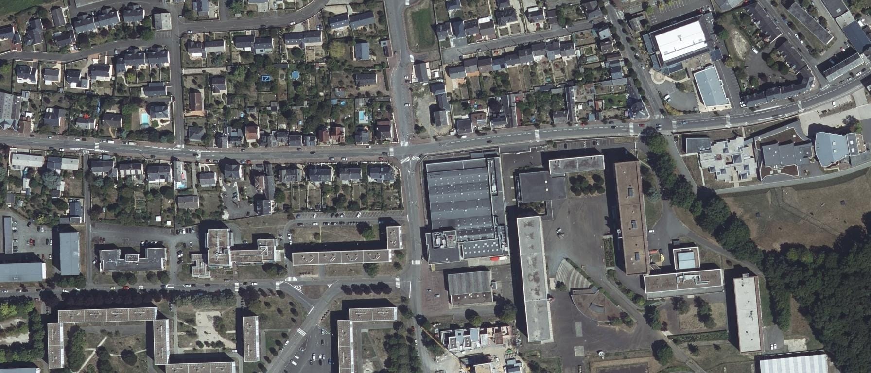 Vue aérienne de Lycée polyvalent Raphaël Elizé