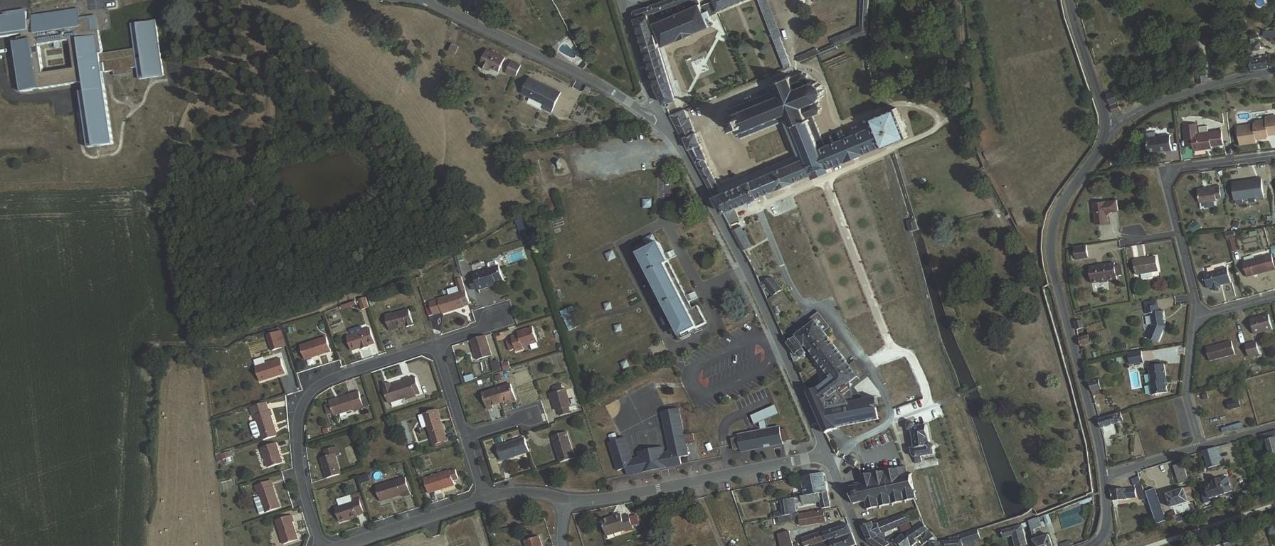 Vue aérienne de CFA-FC Métiers de nos territoires - lycée privé Nazareth RUILLE