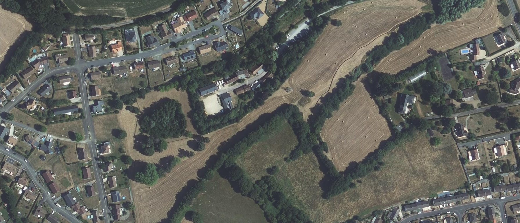 Vue aérienne de CFA-MFR Les Forges Ecole des métiers de la nature et de la forêt