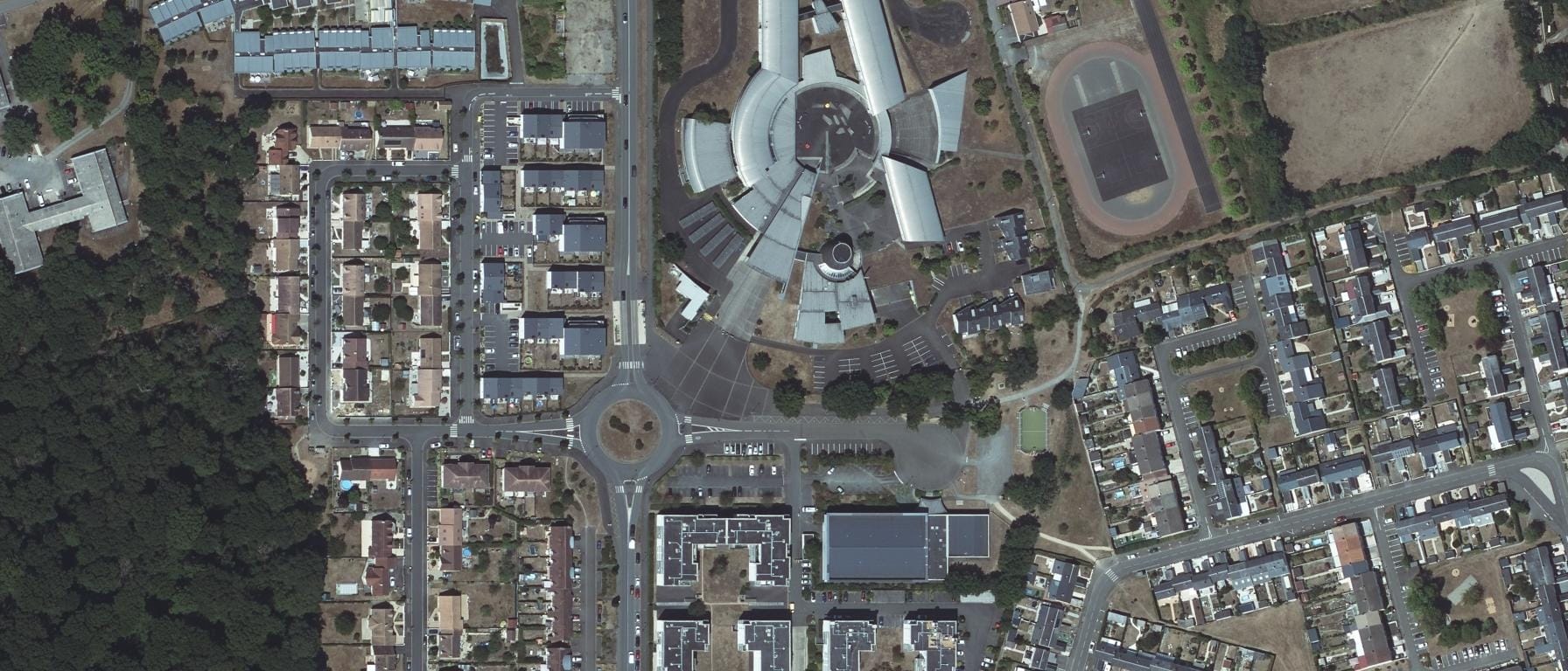 Vue aérienne de Lycée Andre Malraux