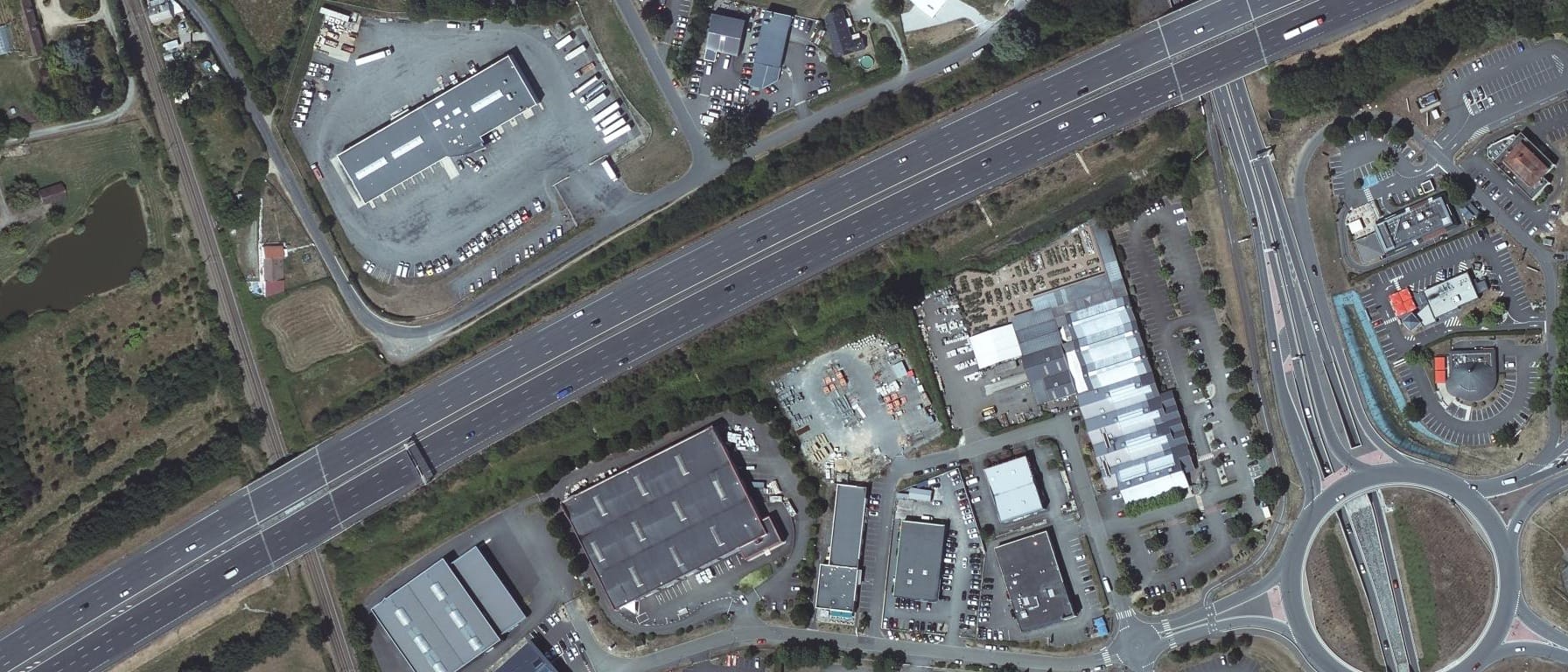 Vue aérienne de ISME LE MANS (La Chapelle-Saint-Aubin - 72)