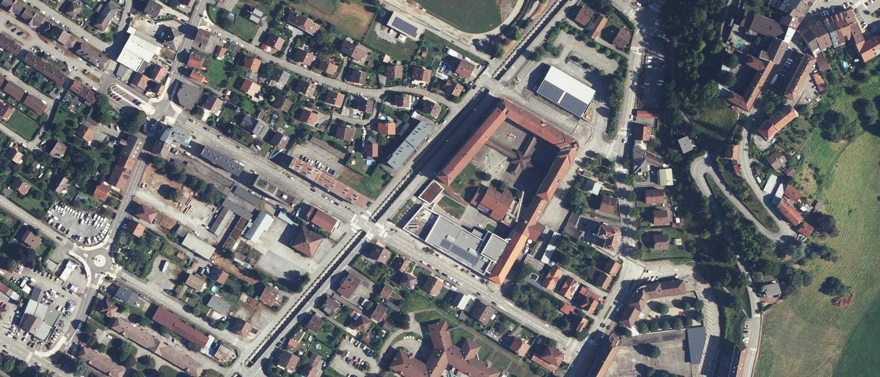 Vue aérienne de Lycée Rene Perrin