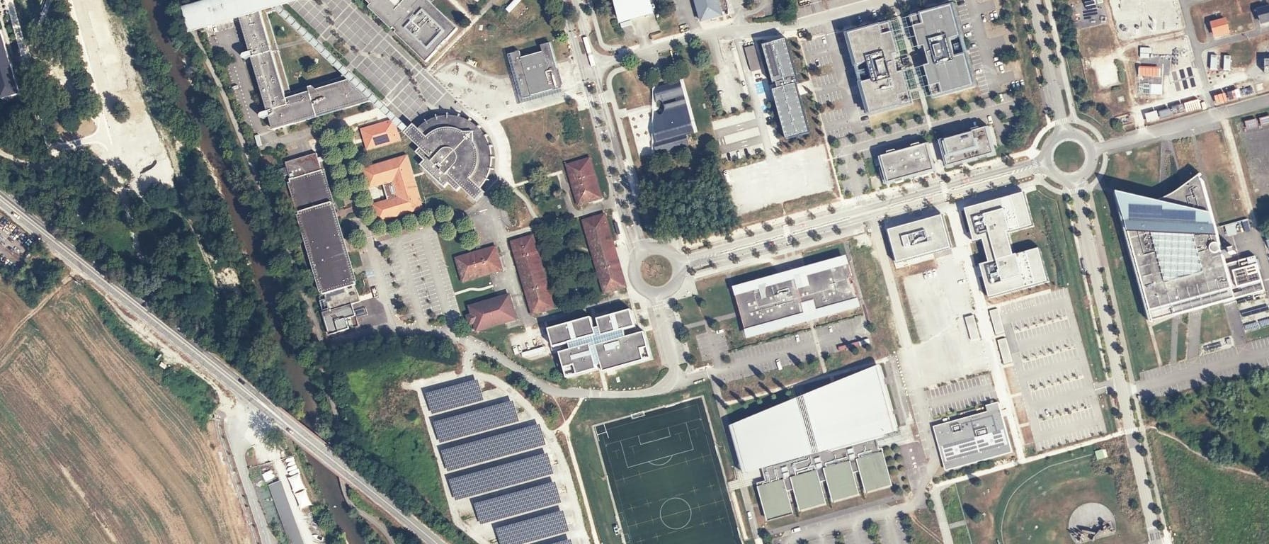 Vue aérienne de Polytech Annecy-Chambéry – site de Chambéry