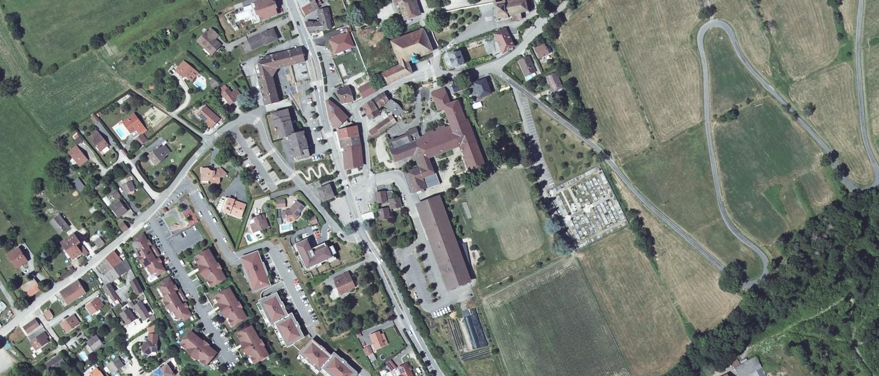Vue aérienne de Lycée professionnel agricole de Contamine