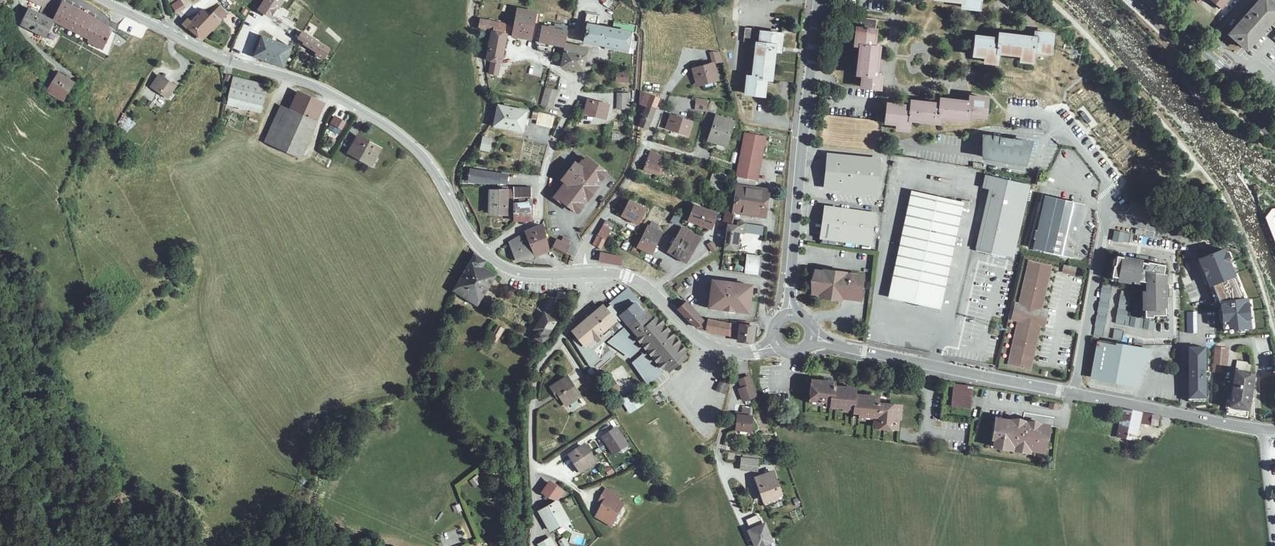 Vue aérienne de Centre de Formation aux Métiers de la Montagne (CFMM) de Tronchine à Thônes