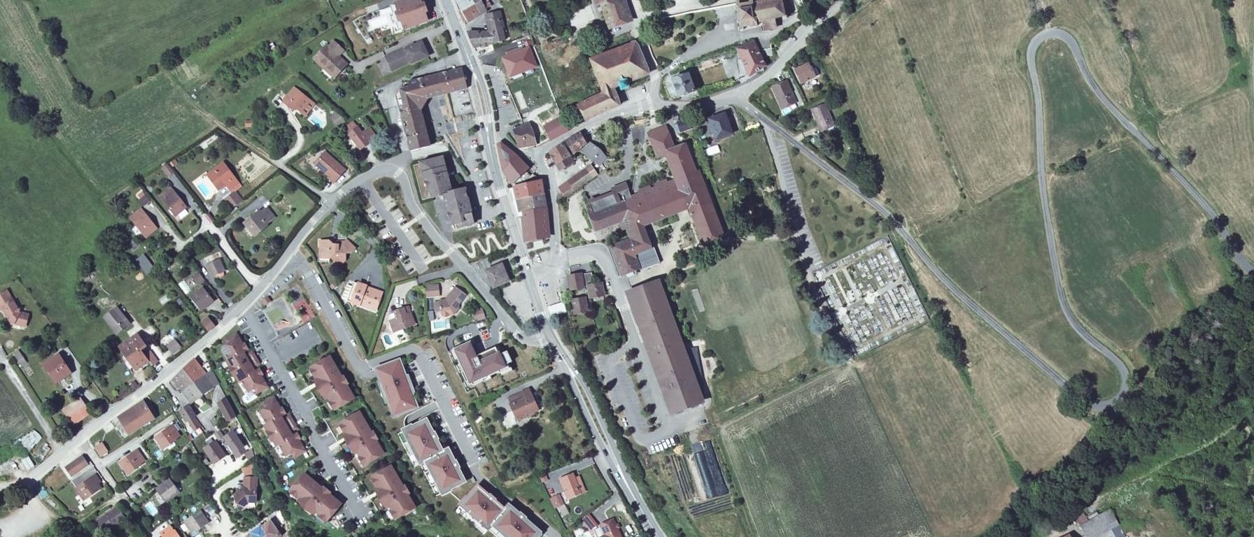 Vue aérienne de CFPPA de Contamine-sur-Arve