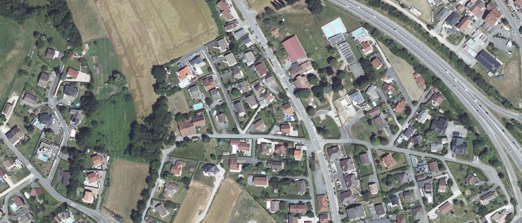 Vue aérienne de Maison Familiale Rurale Champ Molliaz