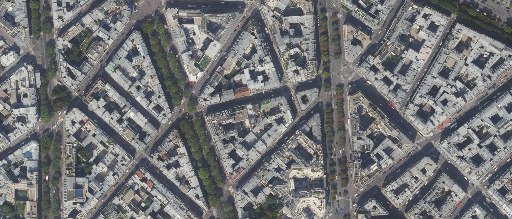 Vue aérienne de Paris School of Tourism and Communication (Paris 8e Arrondissement - 75)