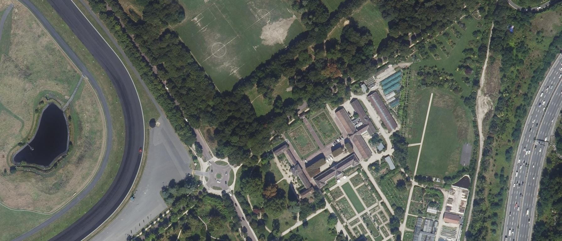Vue aérienne de Lycée professionnel Agricole Breuil-Ecole privée d'Horticulture et Arboriculture (Paris 12e Arrondissement - 75)