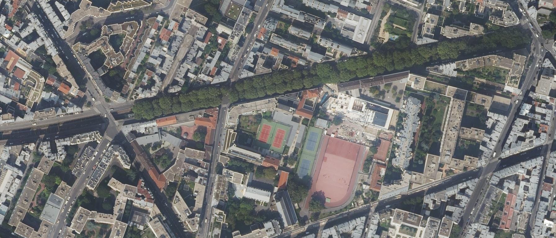Vue aérienne de Campus Belliard - CFA académique de Paris