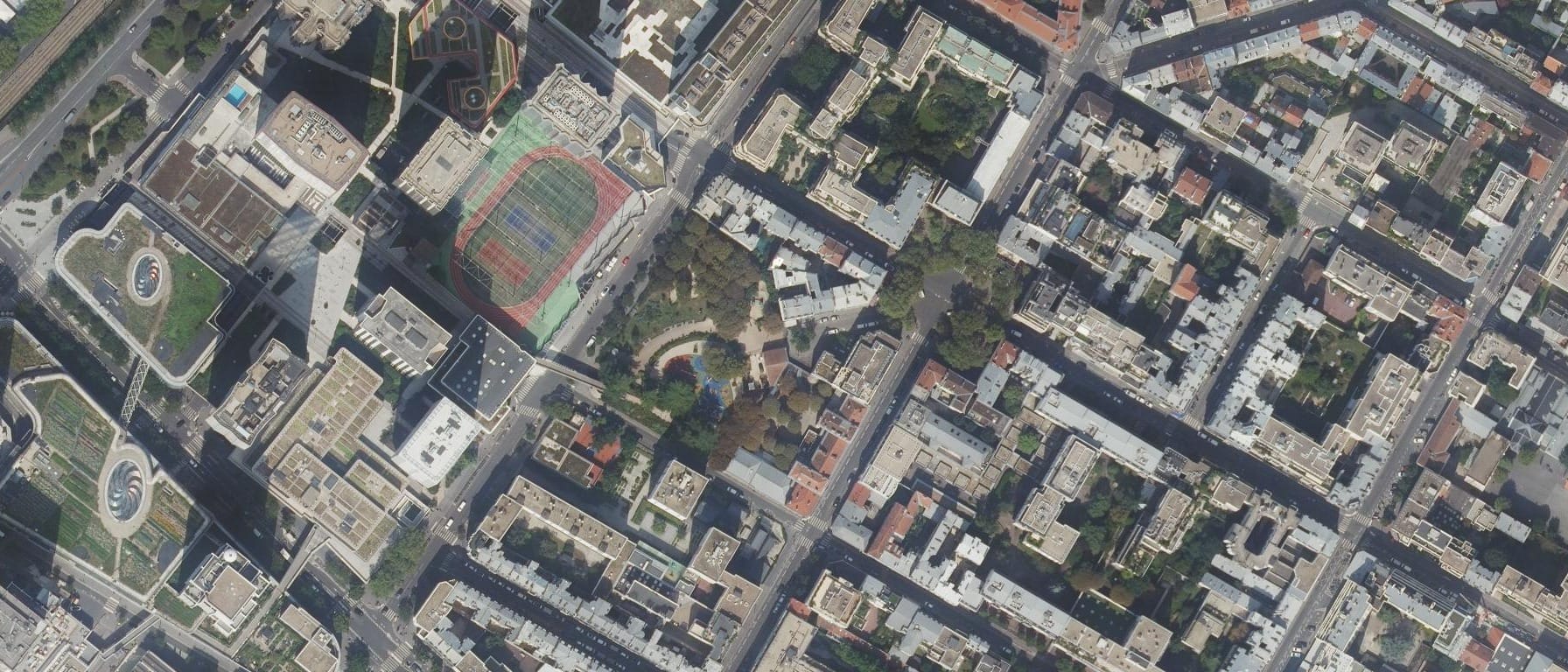 Vue aérienne de IPAG Business School - Campus de Paris (Paris 15e  Arrondissement - 75)