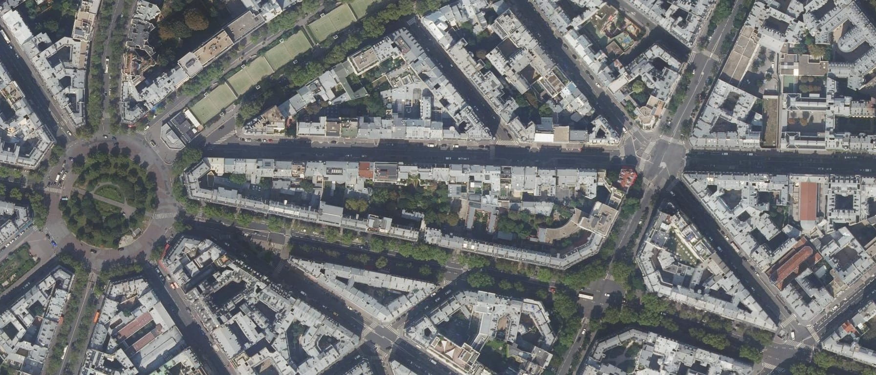 Vue aérienne de Ecole des Techniciens Supérieurs (Ecole secondaire professionnelle privée) (Paris 17e Arrondissement - 75)