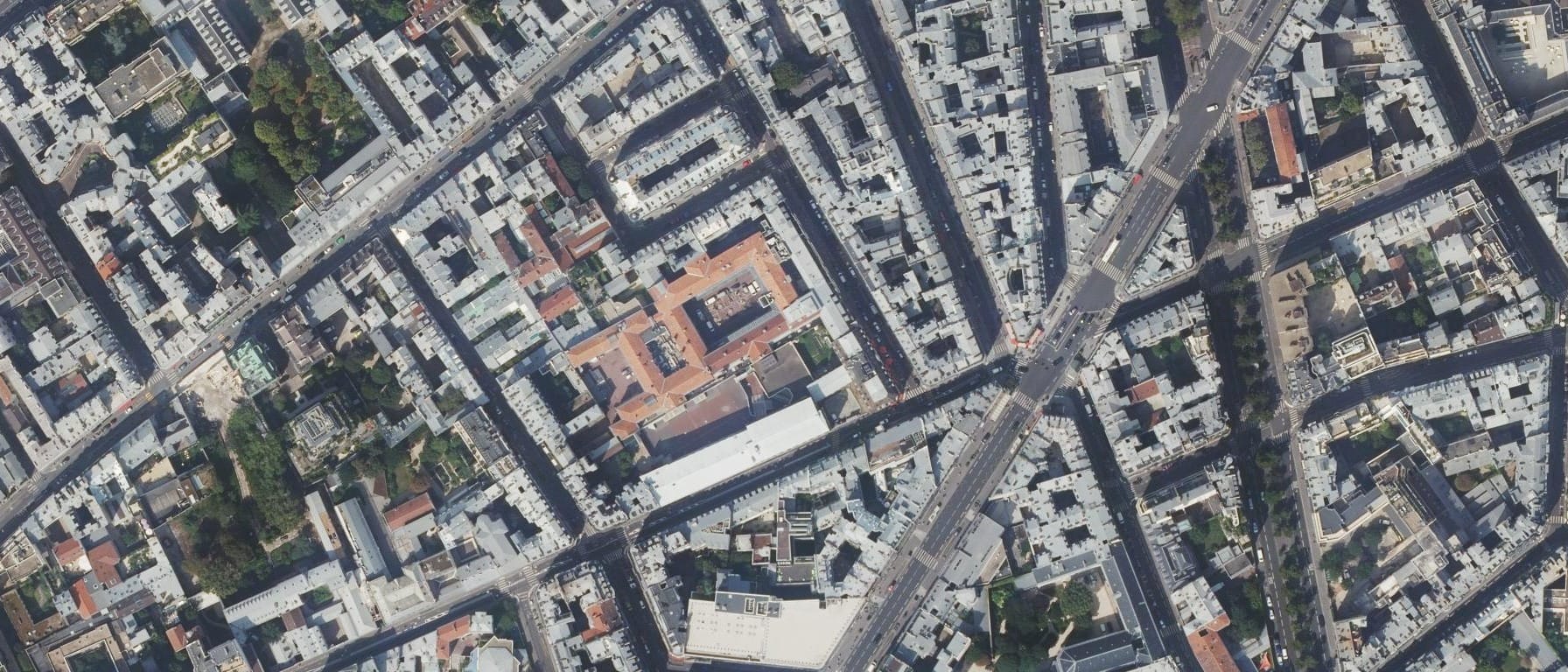 Vue aérienne de FERRANDI Paris - L'école Française de Gastronomie et de Management Hôtelier (Paris 6e Arrondissement - 75)