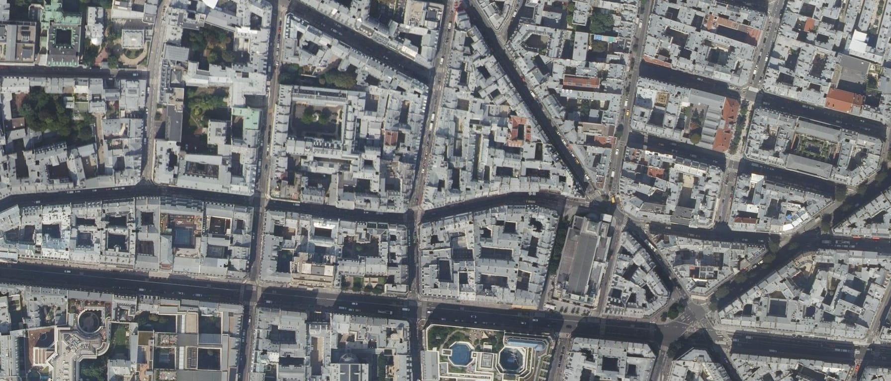 Vue aérienne de Institut Supérieur de Communication et Publicité (Paris  9e  Arrondissement - 75)