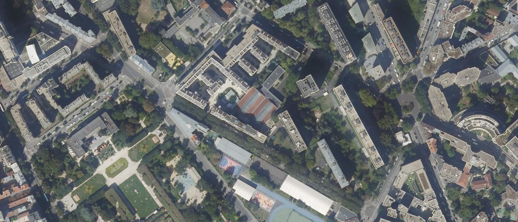 Vue aérienne de Institut Supérieur de Management et de Communication (Paris 13e Arrondissement - 75)