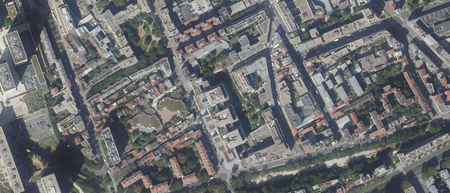Vue aérienne de C.F.A.T.L. AFTRAL (Paris 13e  Arrondissement - 75)