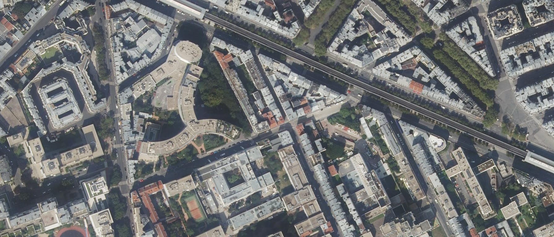Vue aérienne de ASFORED-EDINOVO (Paris 15e  Arrondissement - 75)