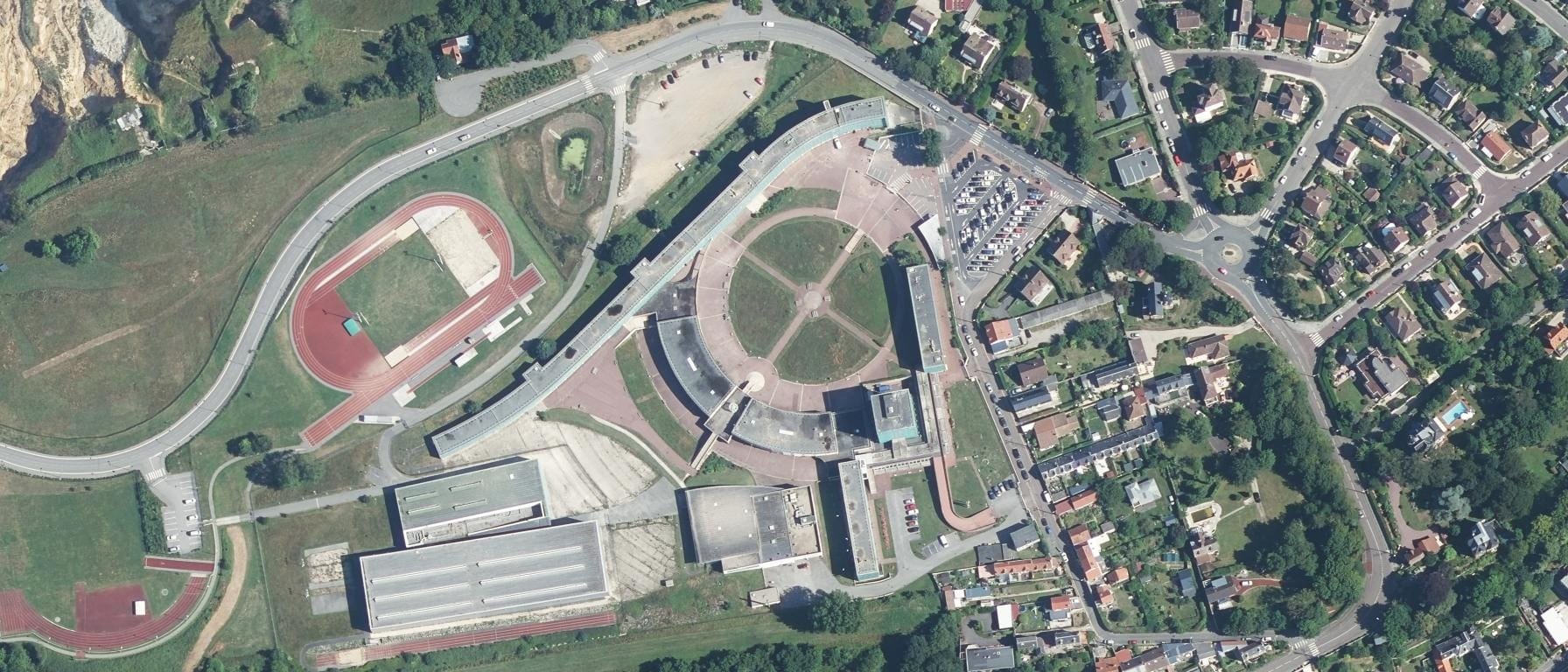 Vue aérienne de Lycée Jehan Ango