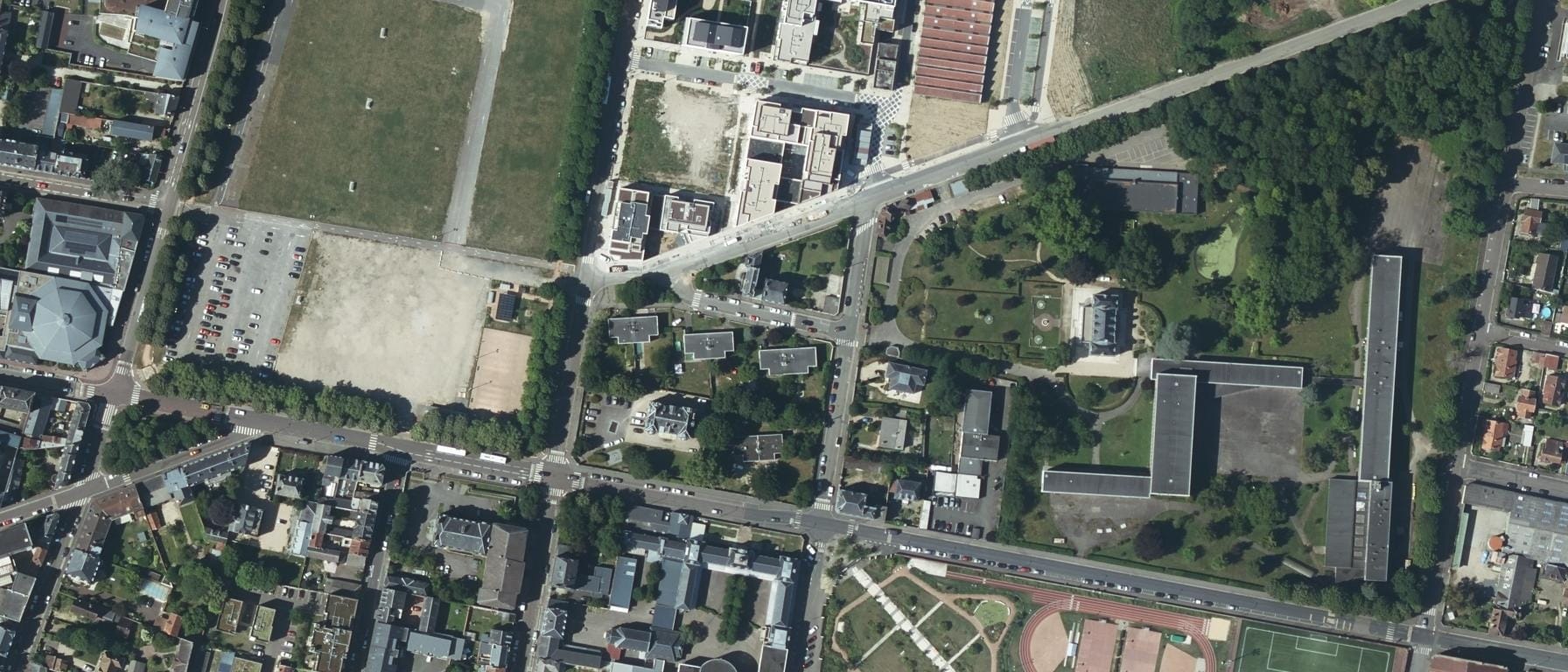 Vue aérienne de Lycée Andre Maurois