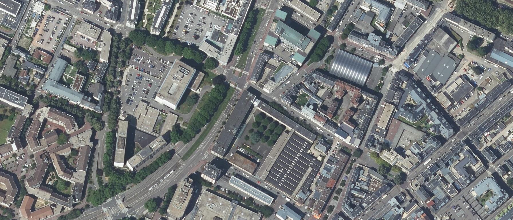Vue aérienne de Lycée Blaise Pascal (Rouen - 76)