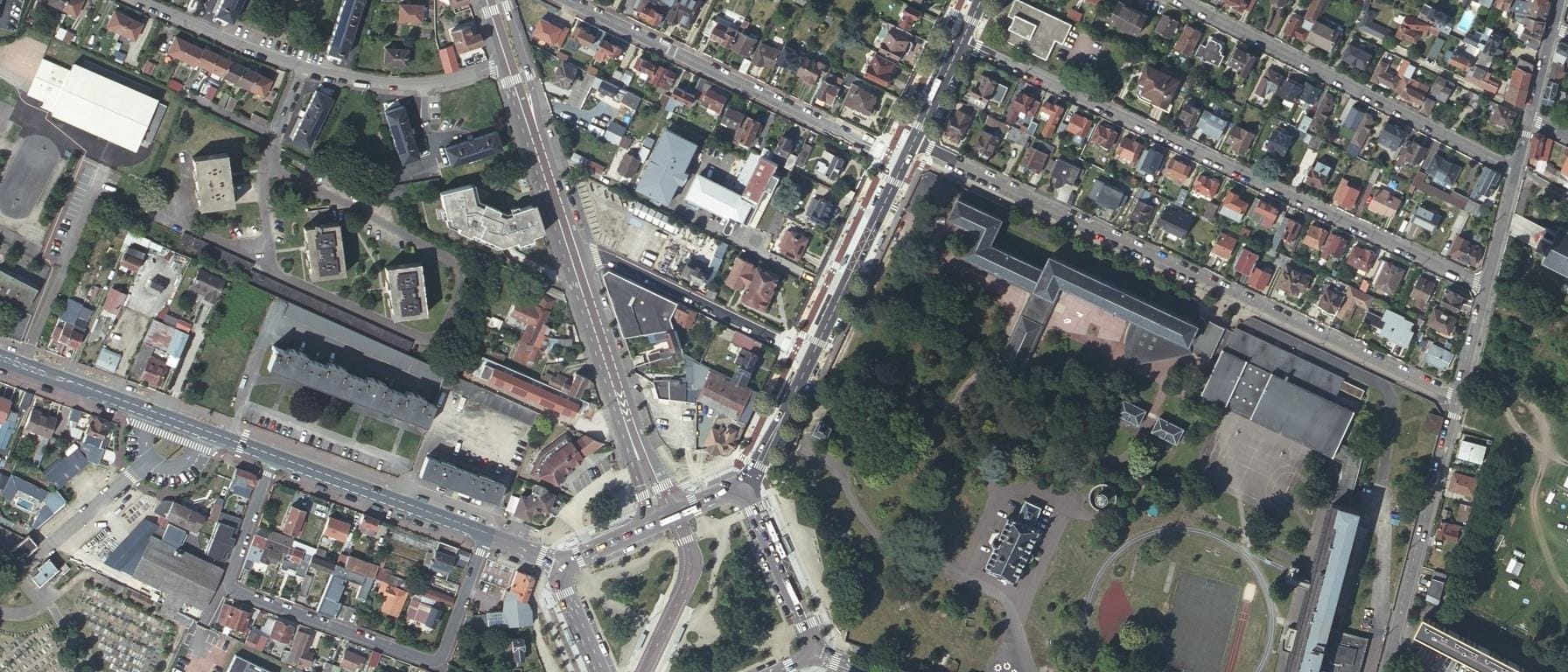 Vue aérienne de Lycée Les Bruyères