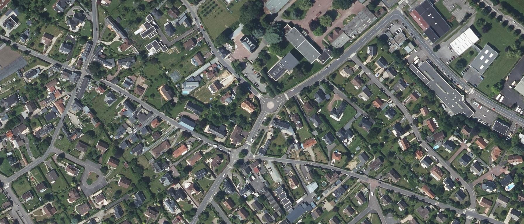 Vue aérienne de Lycée La Chataigneraie