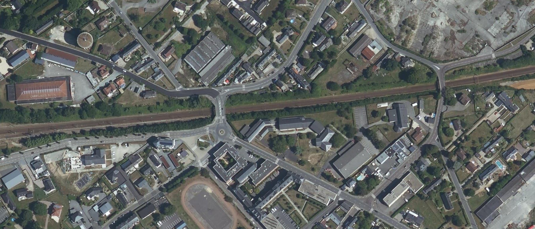 Vue aérienne de CFA de la Chataigneraie - Lycée Catholique Jean XXIII
