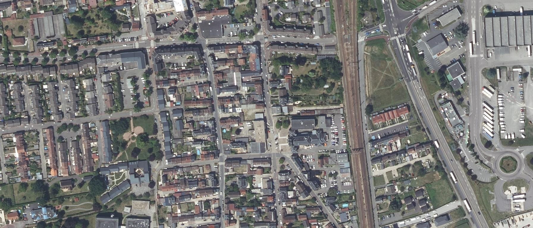 Vue aérienne de CFA AFTRAL Transport et Logistique site de Rouen