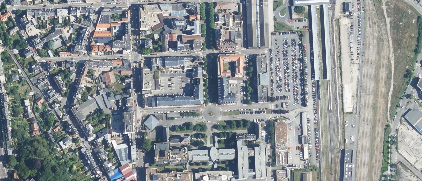 Vue aérienne de IFSI CH Dieppe