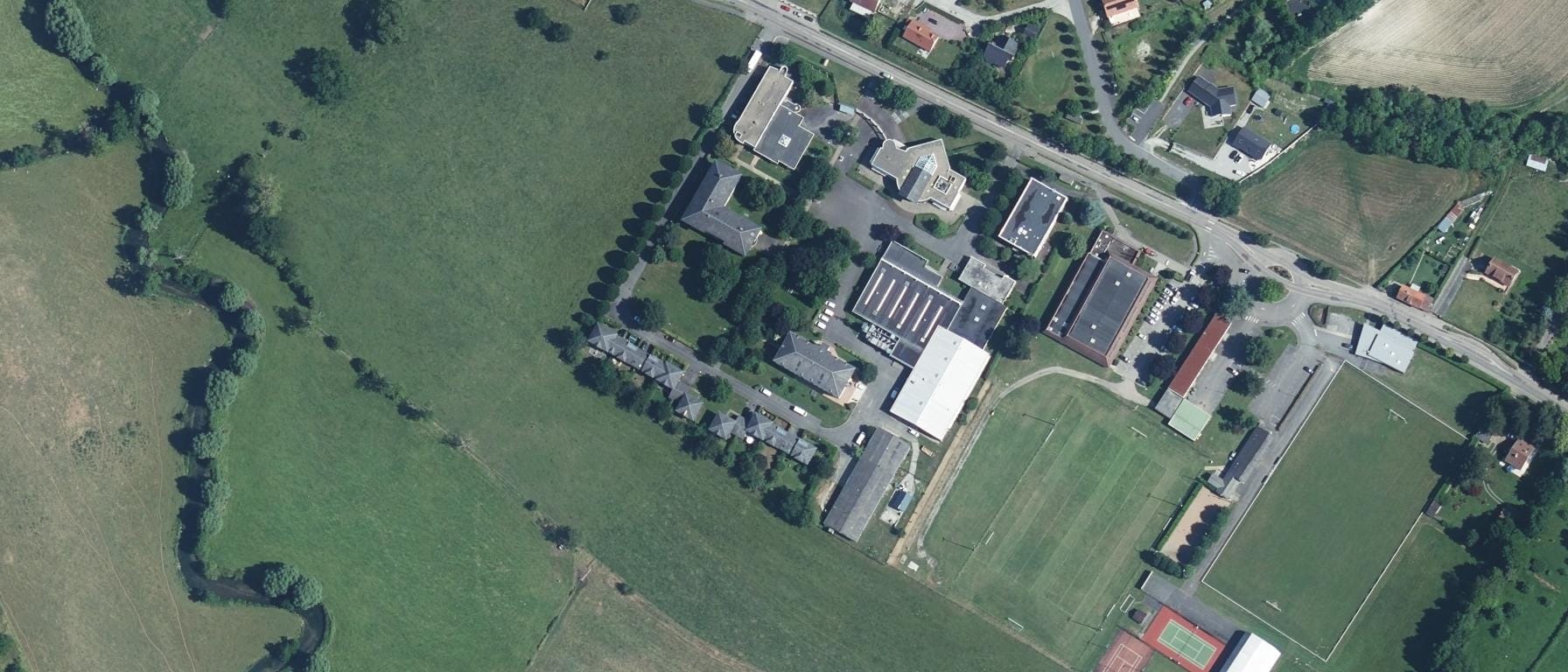 Vue aérienne de CFA de Seine-Maritime - Site d'Envermeu (Lycée des métiers du bois)