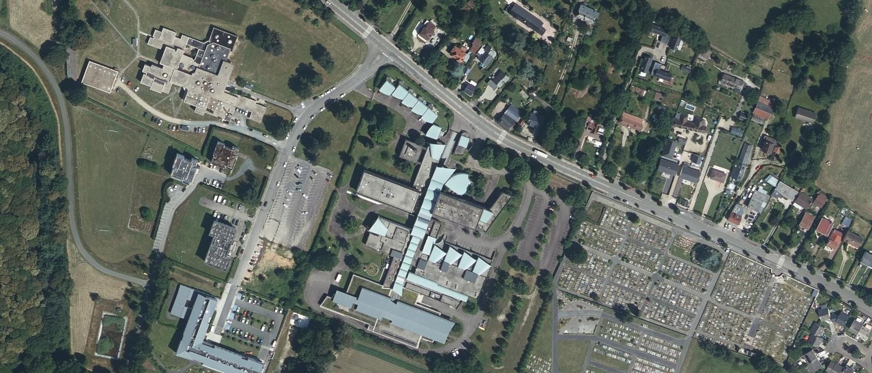 Vue aérienne de Lycée Georges Baptiste