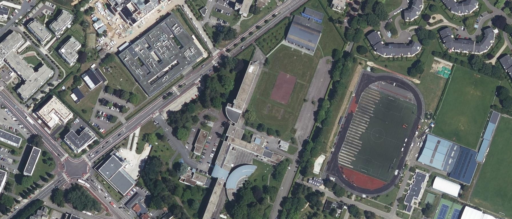 Vue aérienne de INSPE Rouen - Site de Mont-Saint-Aignan