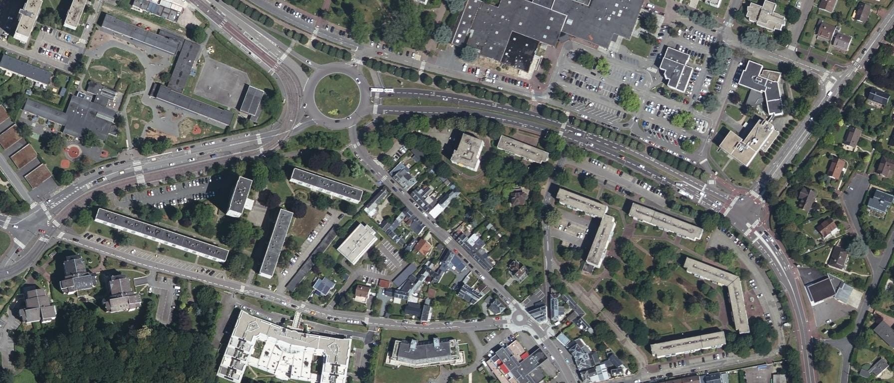 Vue aérienne de site de formation COSUP GRETA Rouen Maritime