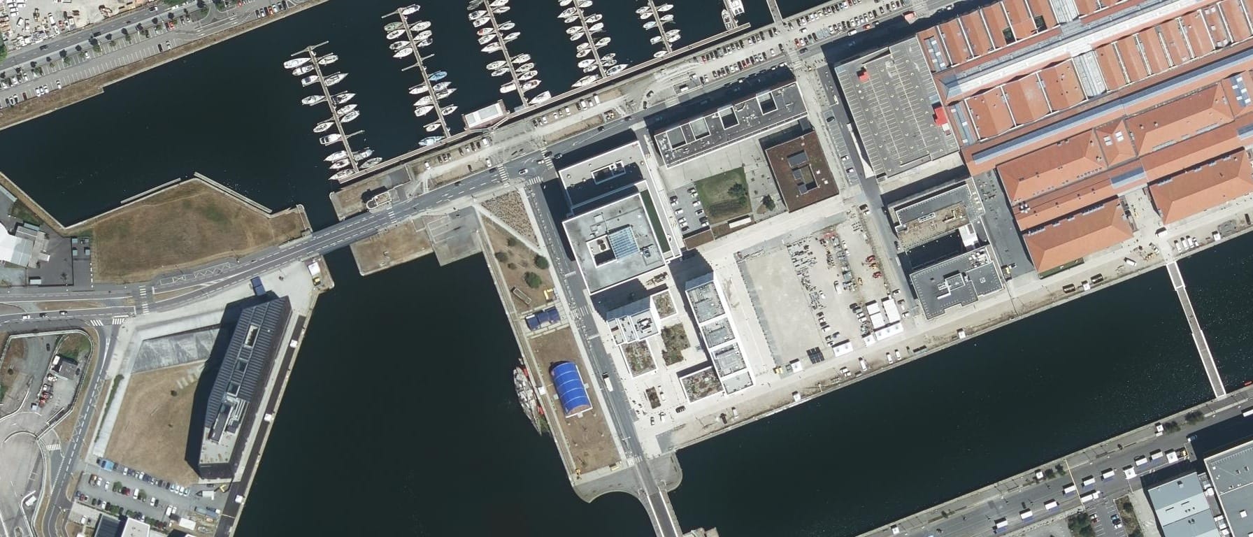Vue aérienne de CFA EM Normandie compétences Le havre