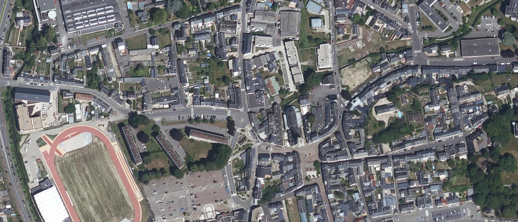 Vue aérienne de CFA EM Normandie Compétences Lillebonne