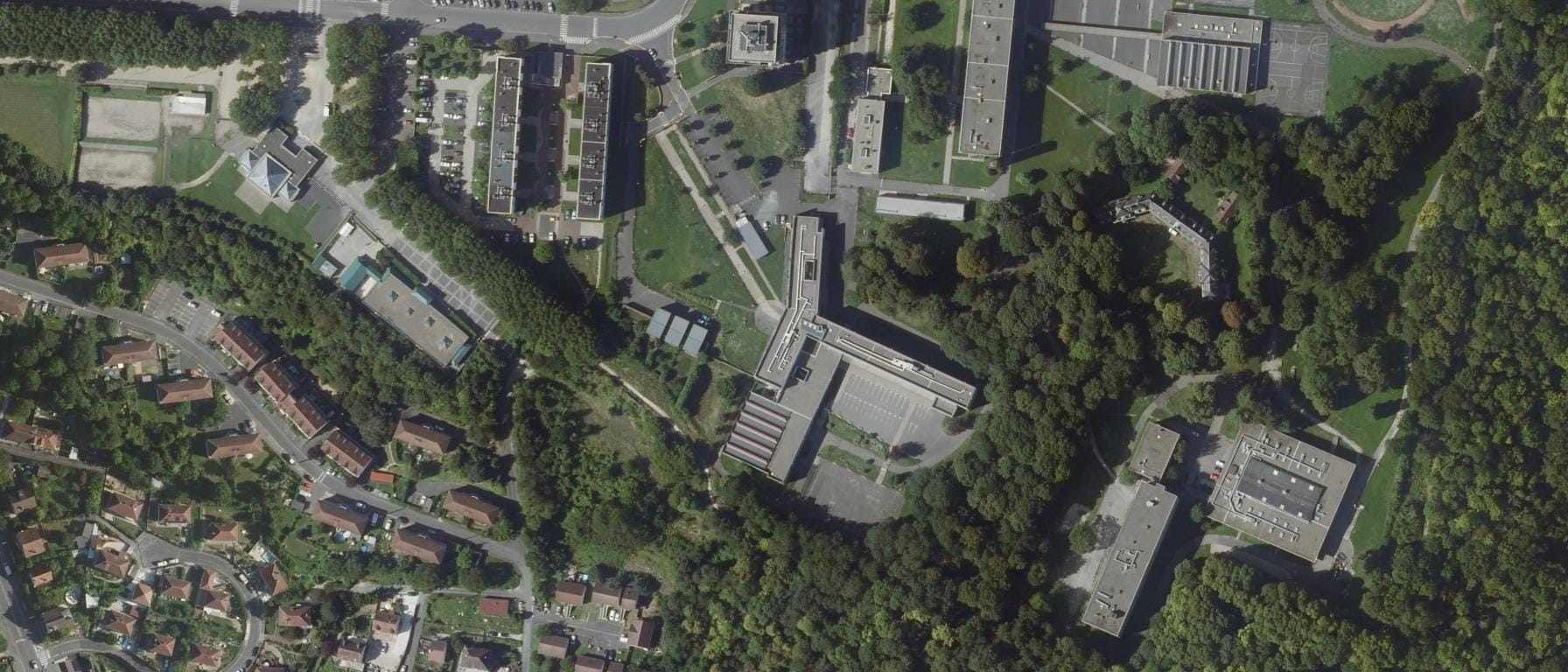 Vue aérienne de Lycée André Malraux