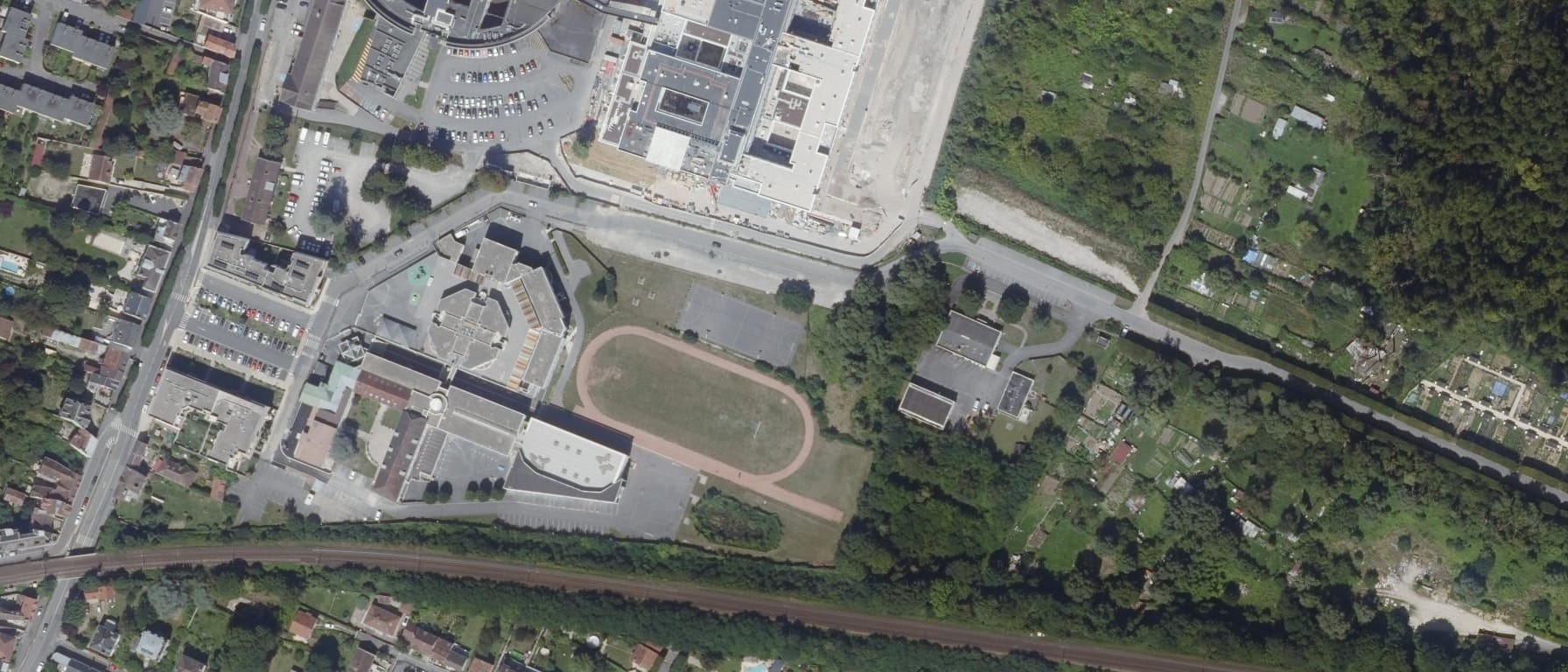 Vue aérienne de Lycée Bossuet (Meaux - 77)