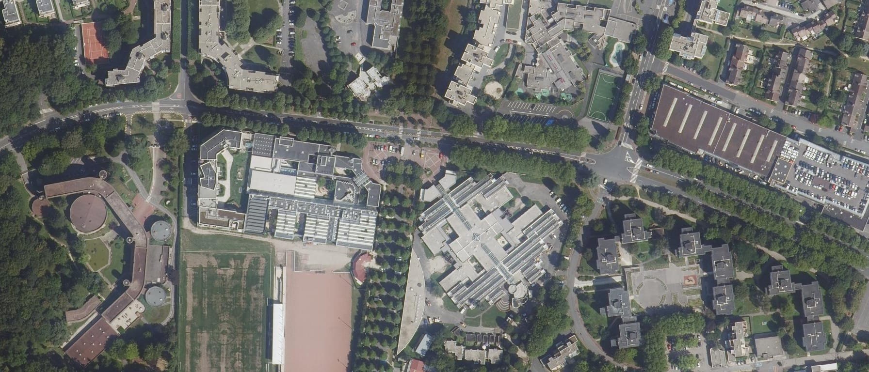 Vue aérienne de Lycée polyvalent Simone Veil
