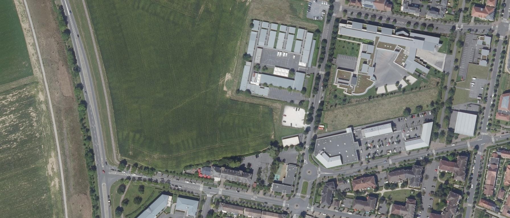 Vue aérienne de IFSI Grand Hôpital Est Francilien - Site de Formation Serris