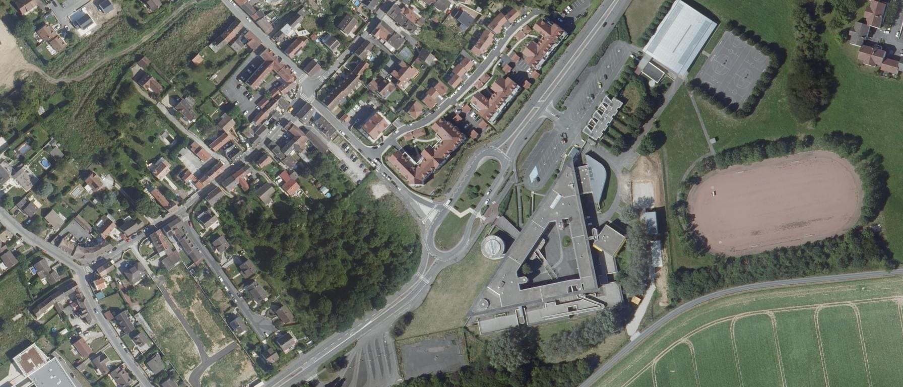 Vue aérienne de Lycée Charles De Gaulle