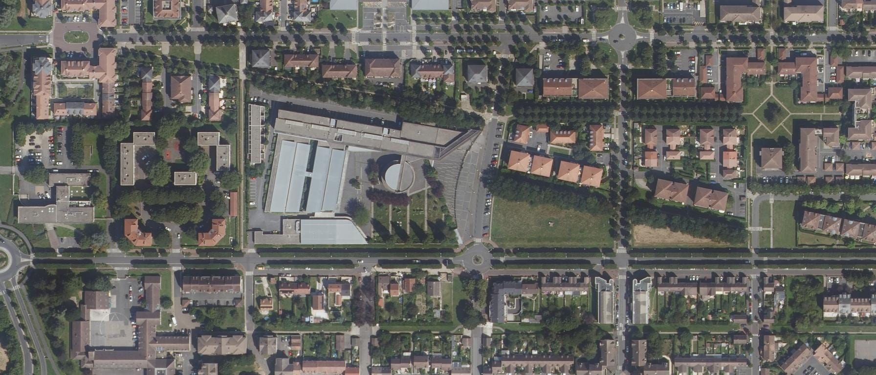 Vue aérienne de Lycée De La Mare Carree