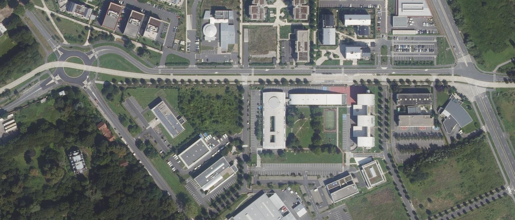 Vue aérienne de Université Paris- Est- Créteil Val de Marne UPEC - Antenne de Sénart