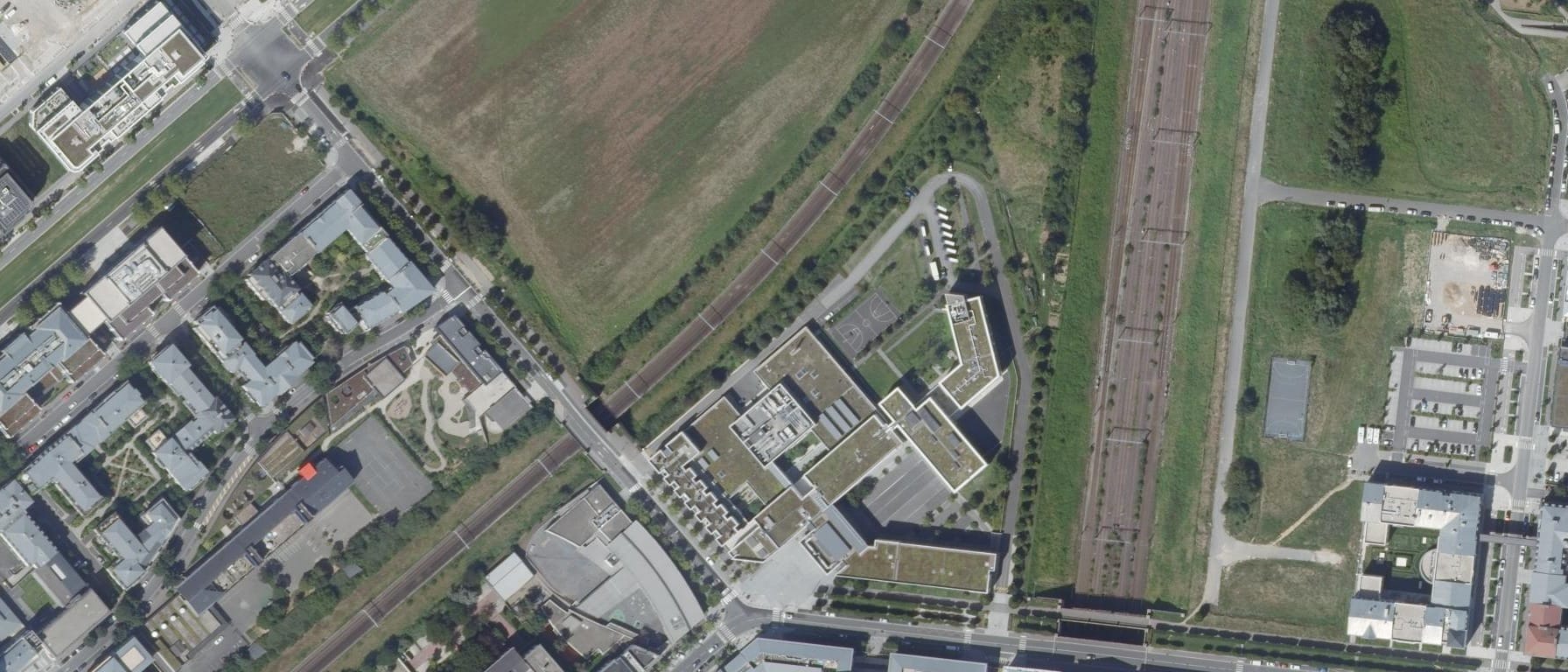 Vue aérienne de Lycée Emilie du Châtelet