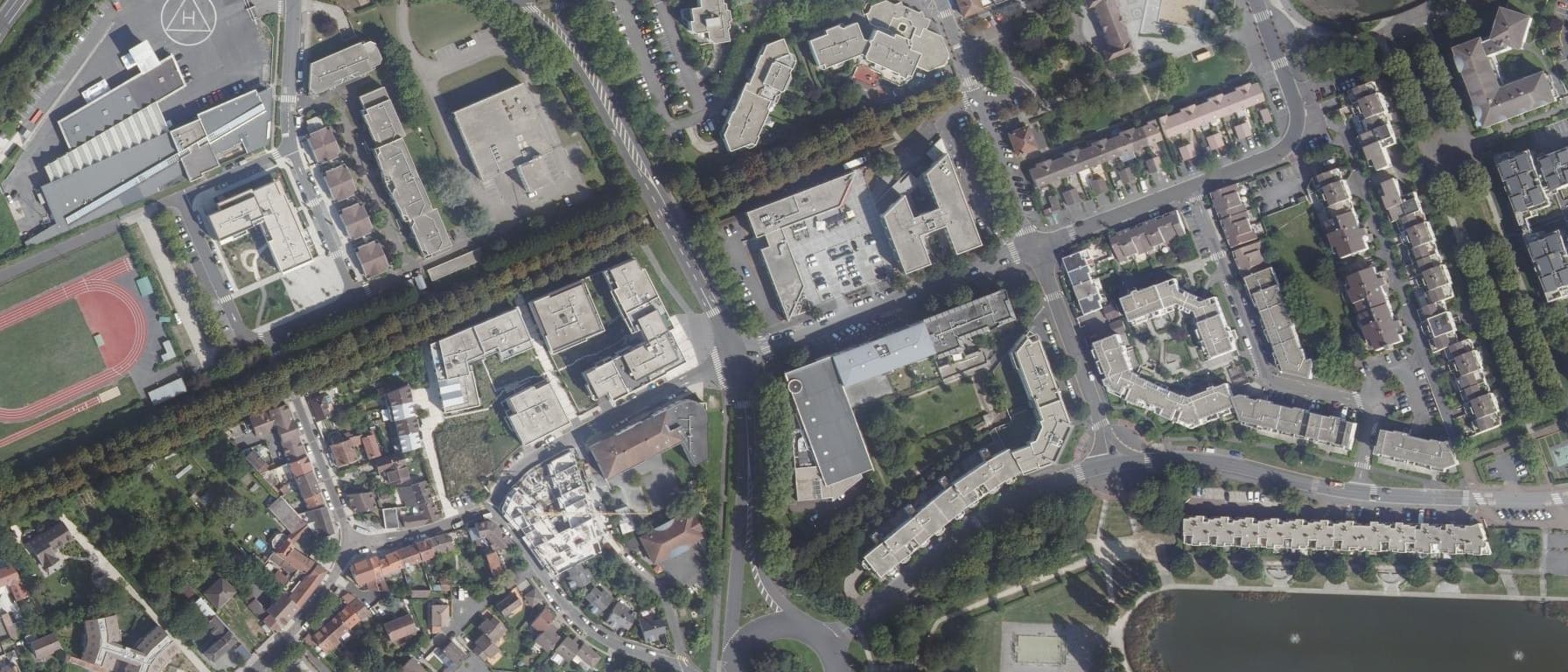 Vue aérienne de ASCENCIA Business School Marne-la-Vallée (Lognes - 77)
